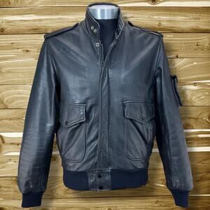 Hein Gericke x Harley Davidson Vintage Leather Jacket Biker Black Men's size 38